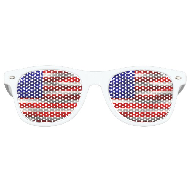 Gafas De Fiesta Retro Bandera estadounidense (Anverso)