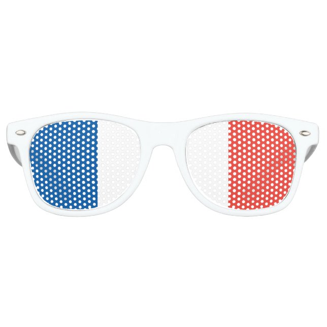 Gafas De Fiesta Retro Bandera francesa (Anverso)