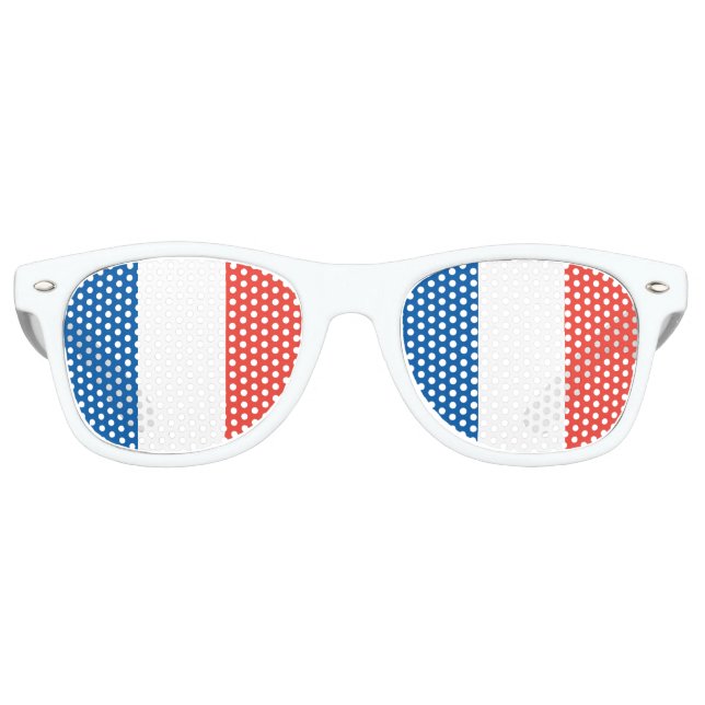 Gafas De Fiesta Retro Bandera francesa (Anverso)