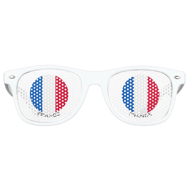 Gafas De Fiesta Retro Bandera Francia (Anverso)