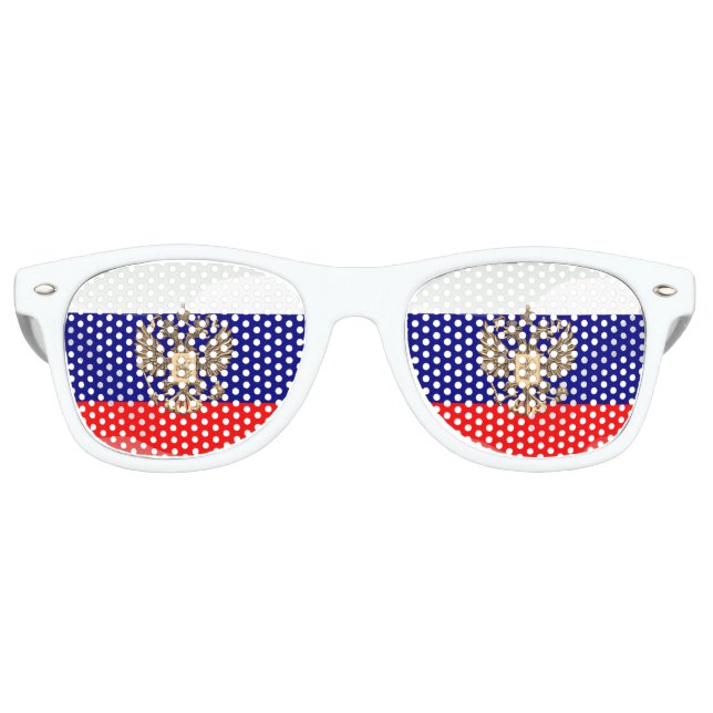 Gafas De Fiesta Retro Bandera glamurosa rusa (Anverso)