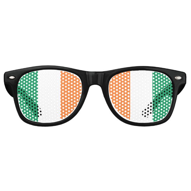 Gafas De Fiesta Retro Bandera irlandesa (Anverso)