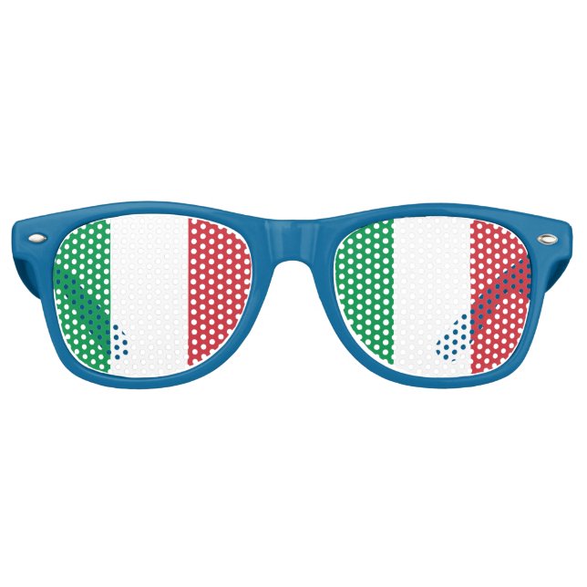 Gafas De Fiesta Retro Bandera italiana (Anverso)