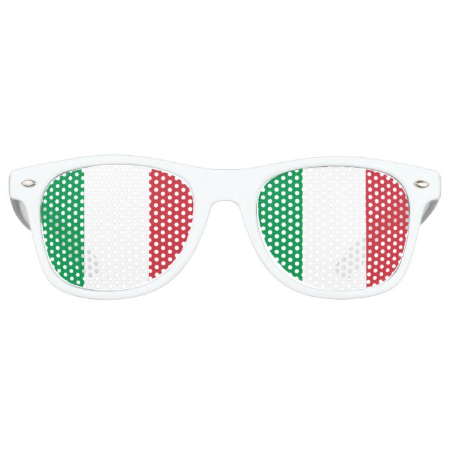 Gafas De Fiesta Retro Bandera italiana - Bandera de Italia - Italia (Anverso)