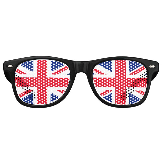 Gafas De Fiesta Retro Bandera Jack Union del Reino Unido (Anverso)