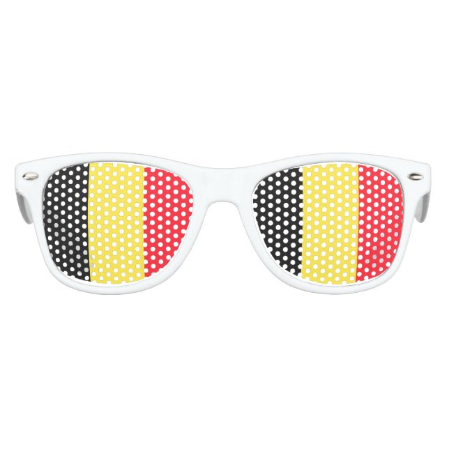 Gafas De Fiesta Retro Bandera nacional de Bélgica (Anverso)