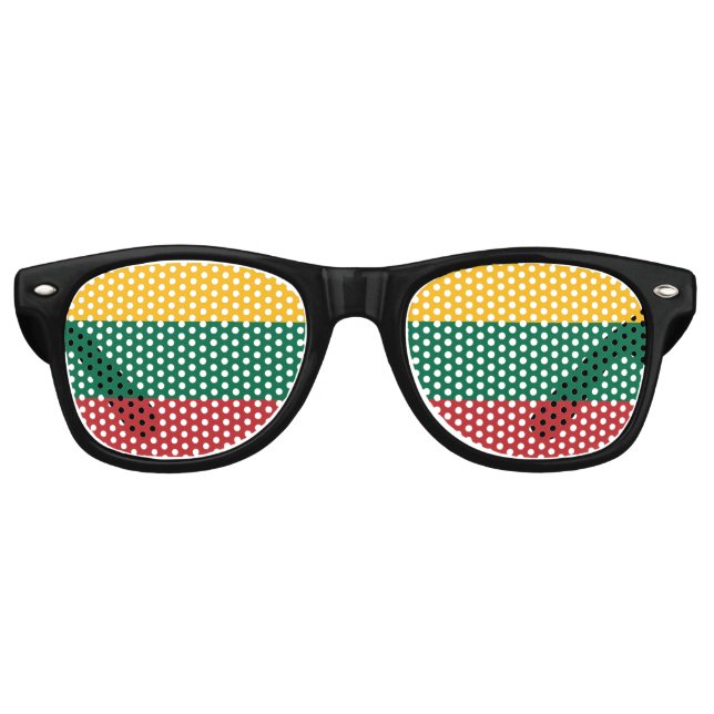 Gafas De Fiesta Retro Bandera nacional de Lituania (Anverso)