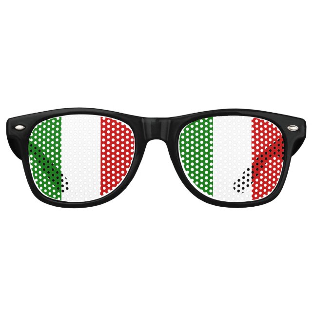 Gafas De Fiesta Retro Bandera nacional italiana (Anverso)