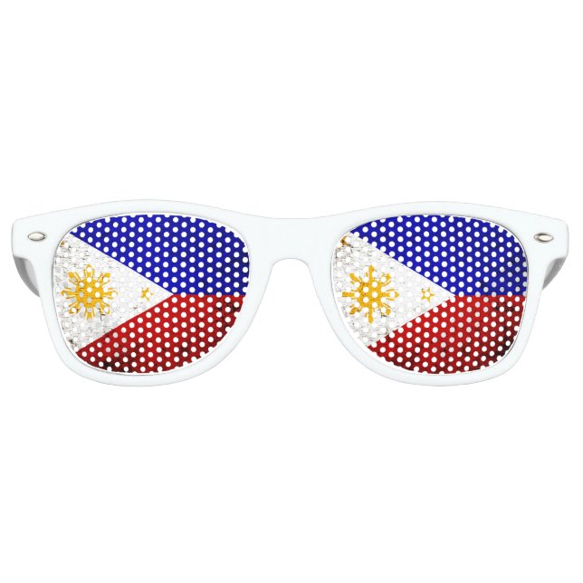 Gafas De Fiesta Retro Bandera negra de Filipinas 2 (Anverso)