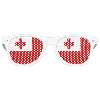 Gafas De Fiesta Retro Bandera Roja de la isla de Tonga