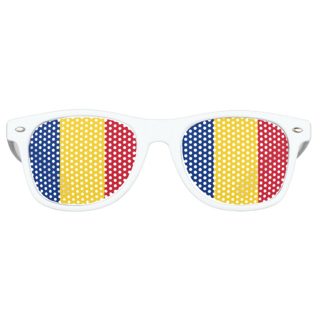 Gafas De Fiesta Retro Bandera rumana Patriótica (Anverso)