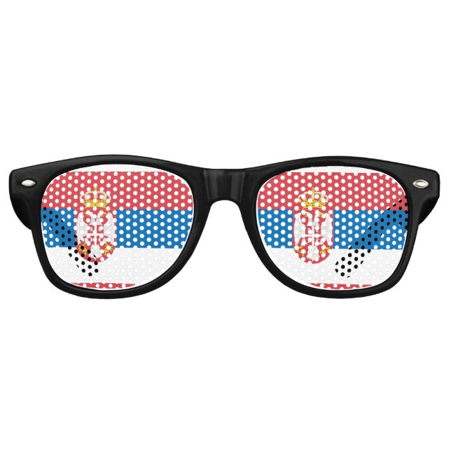 Gafas De Fiesta Retro Bandera serbia (Anverso)