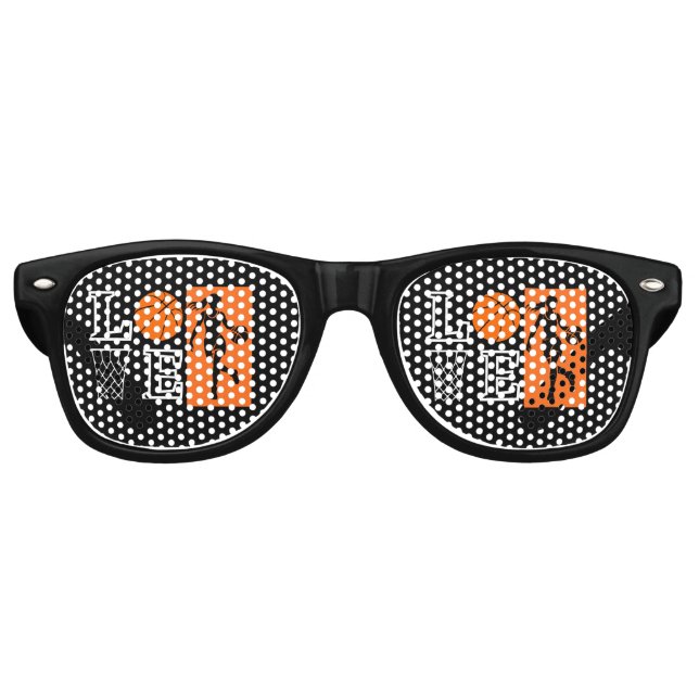 Gafas De Fiesta Retro Basketball Birthday Gift, Basketball Girl Player (Anverso)