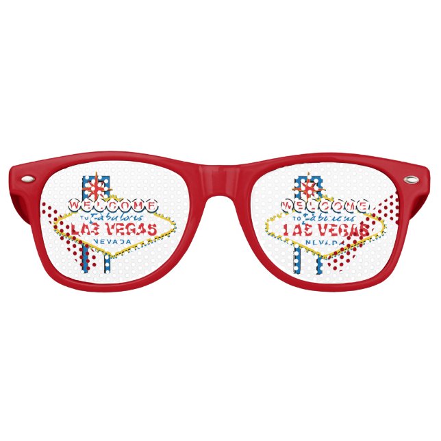 Gafas De Fiesta Retro Bienvenido a Las Vegas (Anverso)