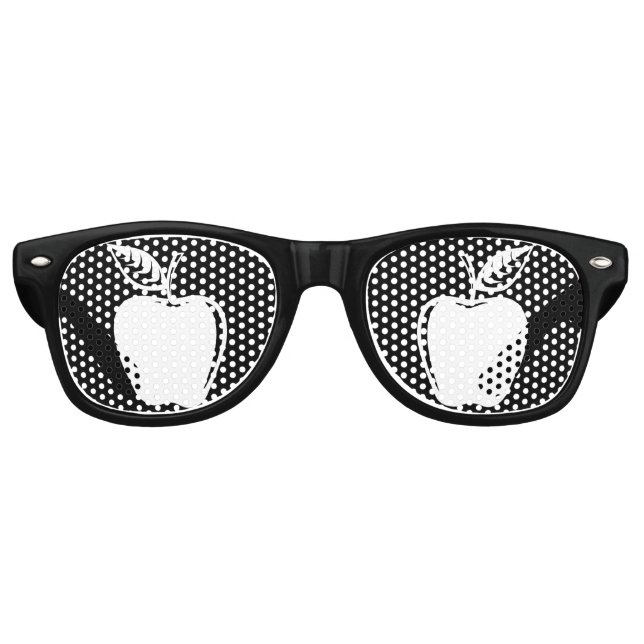 Gafas De Fiesta Retro Blanco de Apple (Anverso)