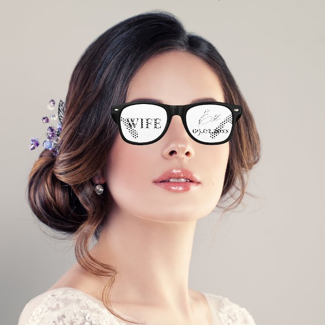 Gafas De Fiesta Retro Boda de Novedad linda Keepsake esposa (These fun sunglasses will make for a fun photo op on your wedding day.)