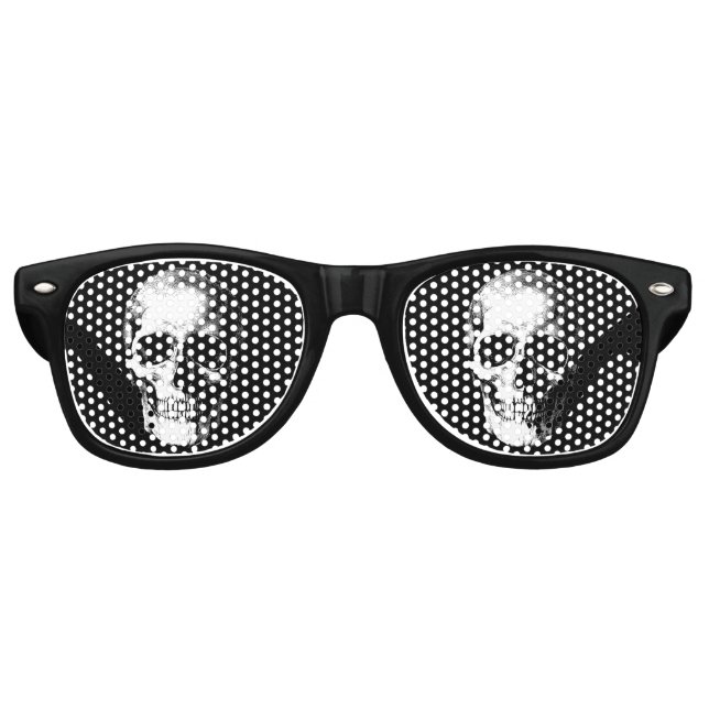 Gafas De Fiesta Retro Boda gótico Skull (Anverso)