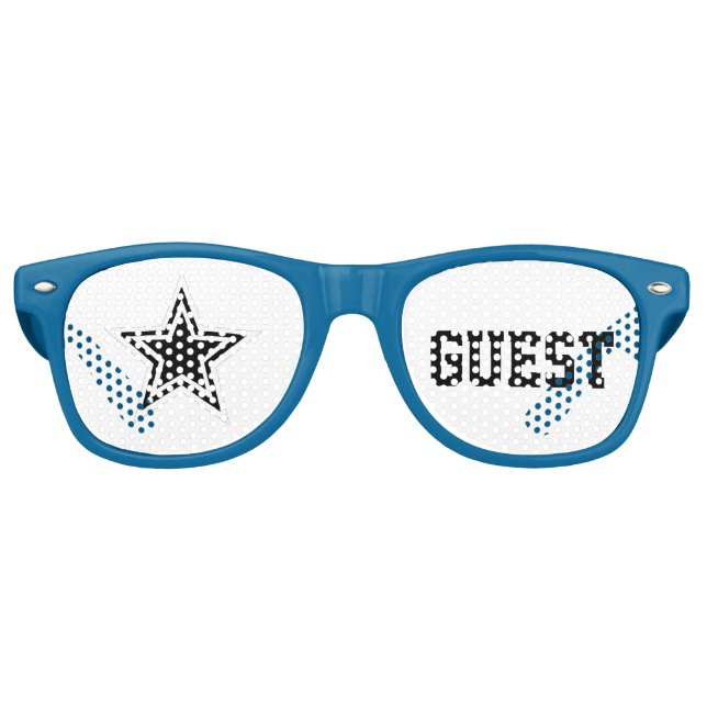 Gafas De Fiesta Retro Bodas de sol superestrellas Guest Shades Fun (Anverso)