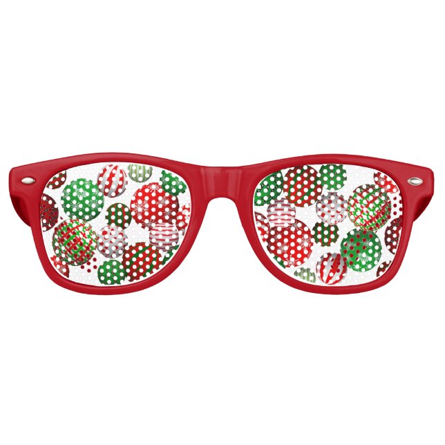Gafas De Fiesta Retro Bolas de Navidades 3D (Anverso)