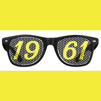 Gafas De Fiesta Retro Born in 1961 65th birthday fun shades sunglasses