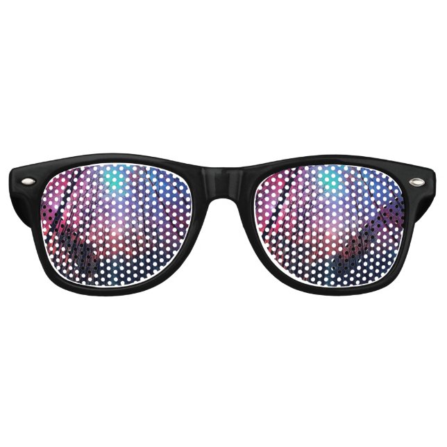 Gafas De Fiesta Retro Bosque de galaxia (Anverso)