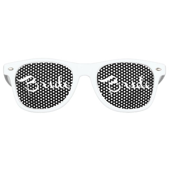Gafas De Fiesta Retro Brie Retro Script White (Anverso)