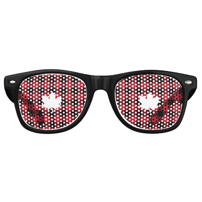 Gafas De Fiesta Retro Buffalo revestido: hoja (Anverso)
