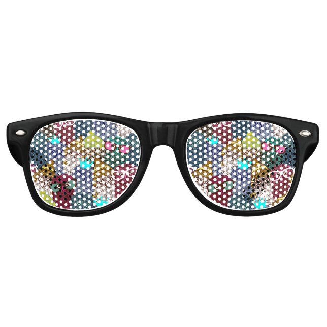 Gafas De Fiesta Retro Búho en la corona (Anverso)