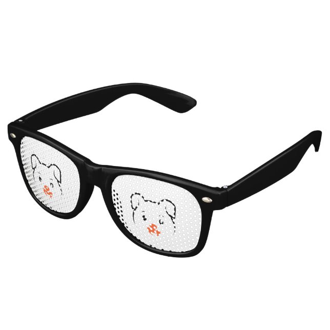 Gafas De Fiesta Retro Cachorro de cachorros (Ángulo)