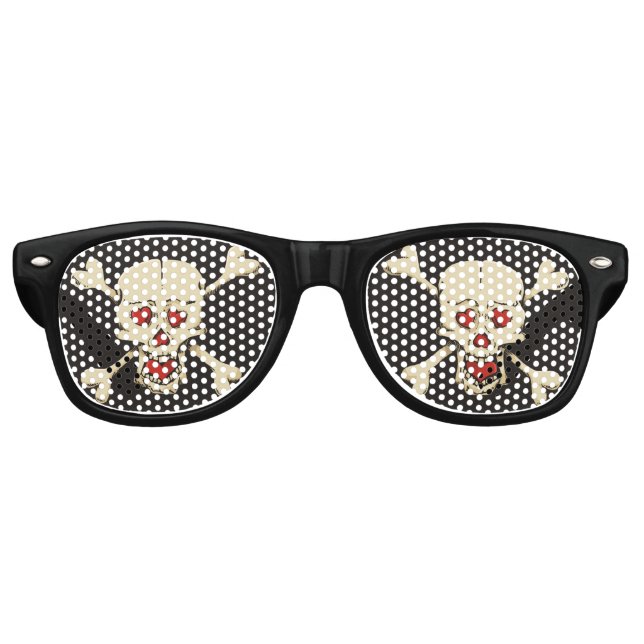 Gafas De Fiesta Retro Calavera con corazón (Anverso)