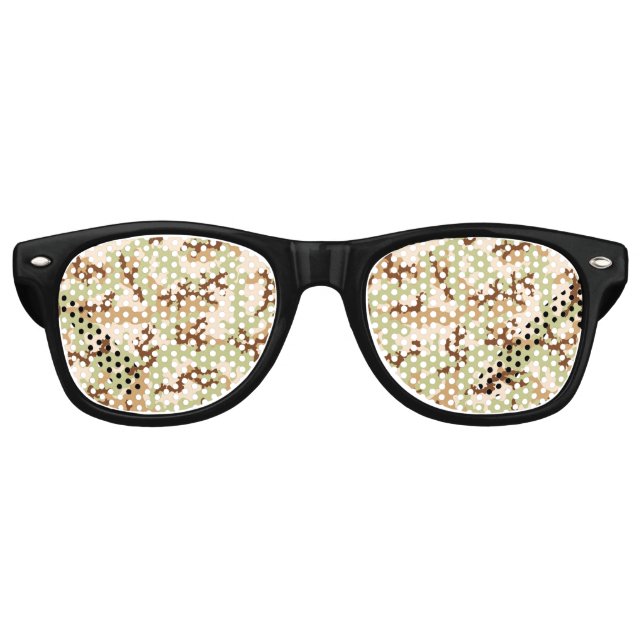 Gafas De Fiesta Retro Camuflaje del desierto (Anverso)