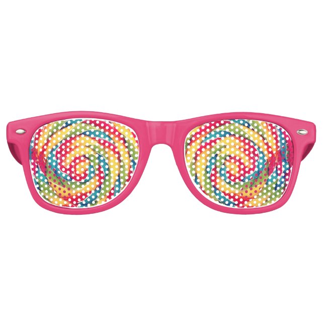 Gafas De Fiesta Retro Candy Spiral Lollipop (Anverso)