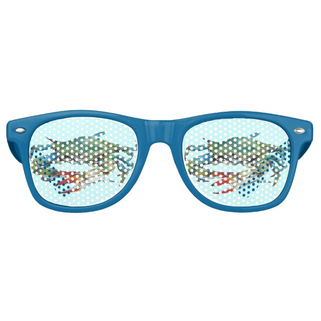 Gafas De Fiesta Retro Cangrejo azul (Anverso)