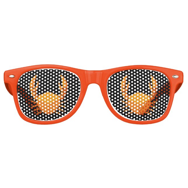 Gafas De Fiesta Retro Cangrejo naranja (Anverso)