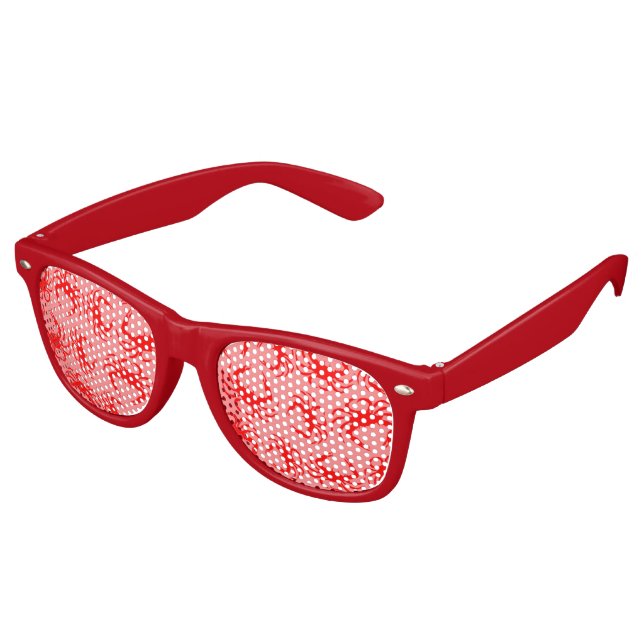 Gafas De Fiesta Retro Cangrejos rojos (Ángulo)