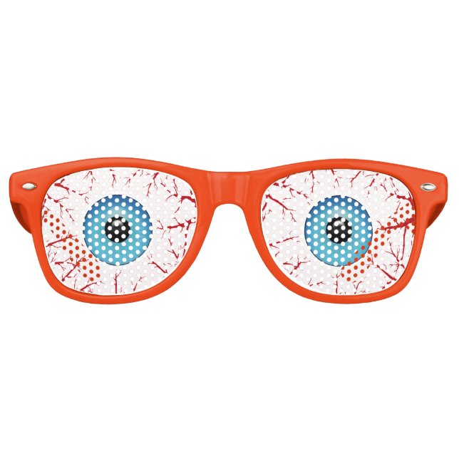 Gafas De Fiesta Retro Captura de pantalla de sangre Blue Eyeballs Hallow (Anverso)
