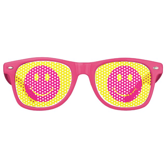 Gafas De Fiesta Retro Cara feliz (Anverso)