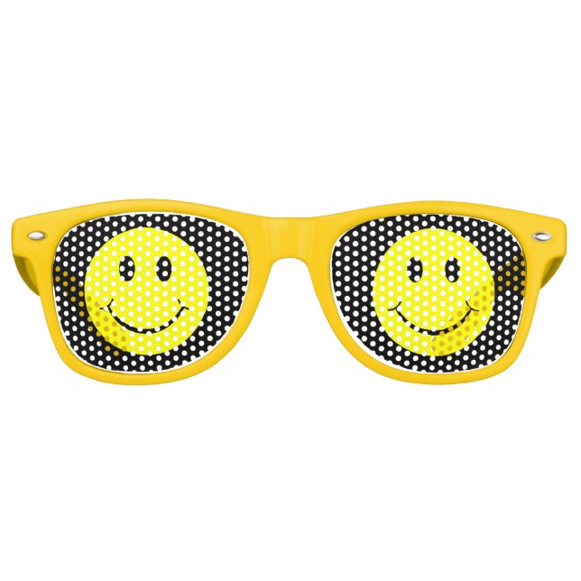 Gafas De Fiesta Retro Cara feliz (Anverso)