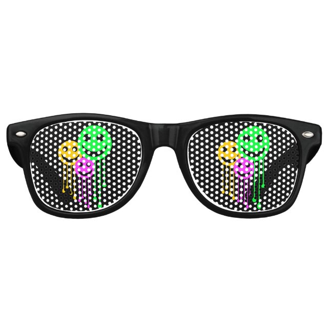 Gafas De Fiesta Retro Caras sonrientes (Anverso)