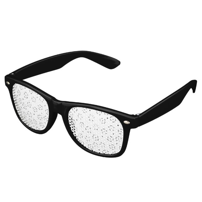 Gafas De Fiesta Retro Carpeta de cumpleaños con flores personalizadas (Ángulo)