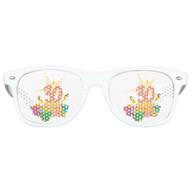 Gafas De Fiesta Retro celebrar a treinta años de edad joven (Anverso)