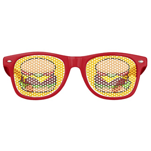 Gafas De Fiesta Retro Cheeseburger (Anverso)