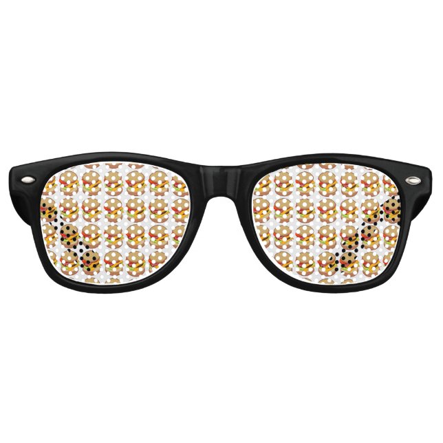 GAFAS DE FIESTA RETRO CHEESEBURGERS (Anverso)