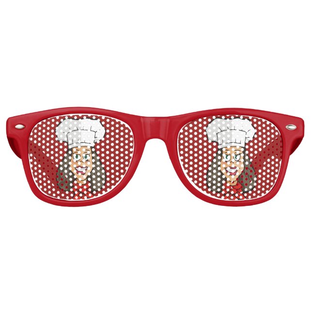 Gafas De Fiesta Retro Chef femenino (Anverso)