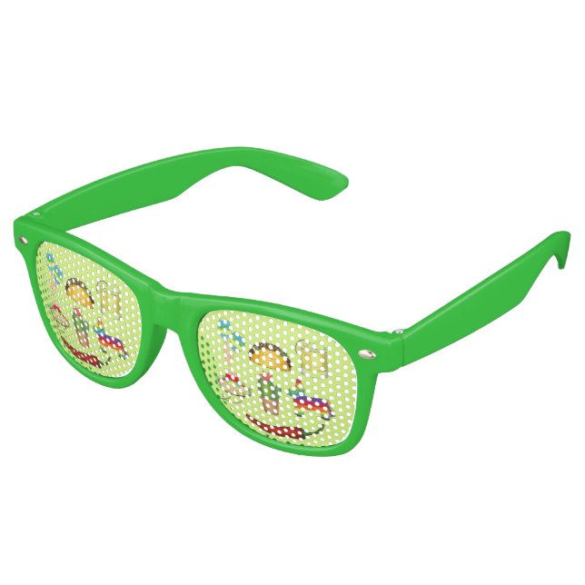 Gafas De Fiesta Retro Cinco de Mayo Taco Piñata Margarita Cactus Maracas (Ángulo)