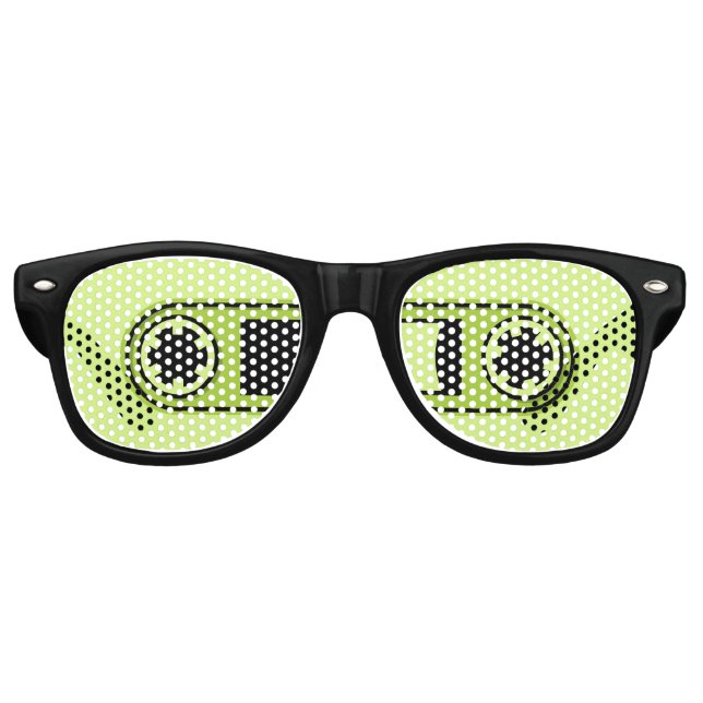 Gafas De Fiesta Retro Cinta cassette de audio verde (Anverso)