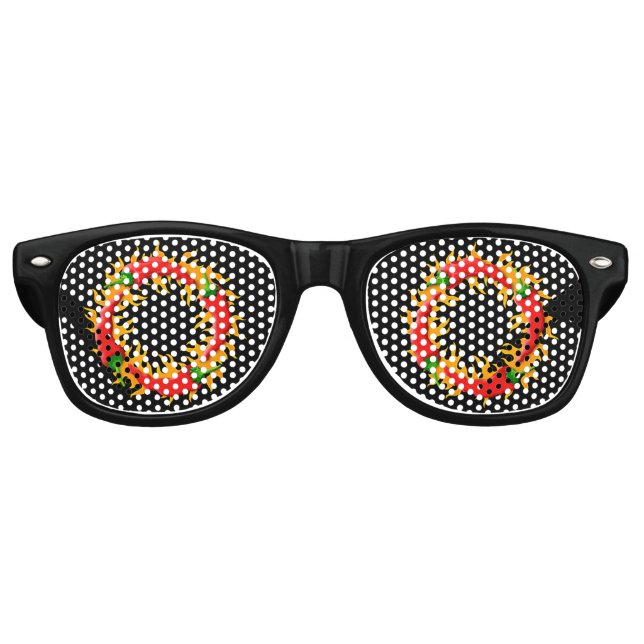Gafas De Fiesta Retro Círculo CALIENTE (Anverso)