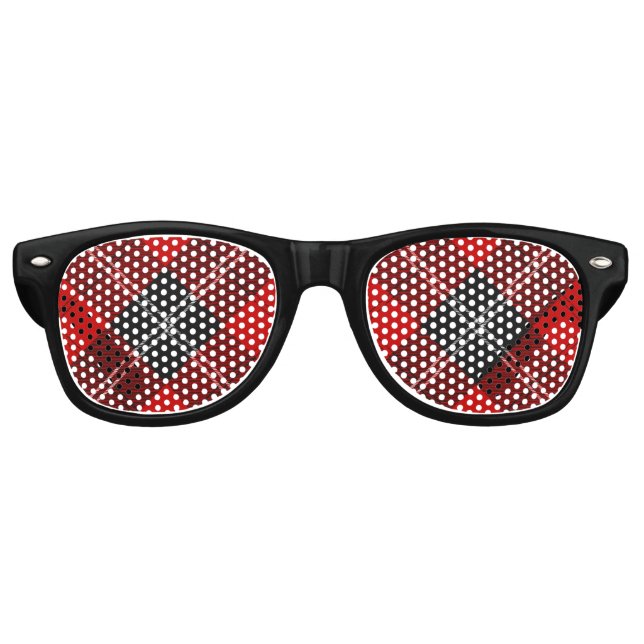 Gafas De Fiesta Retro Clan Ramsay Red Tartan (Anverso)