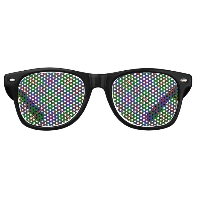 Gafas De Fiesta Retro Clan Wood Tartan (Anverso)