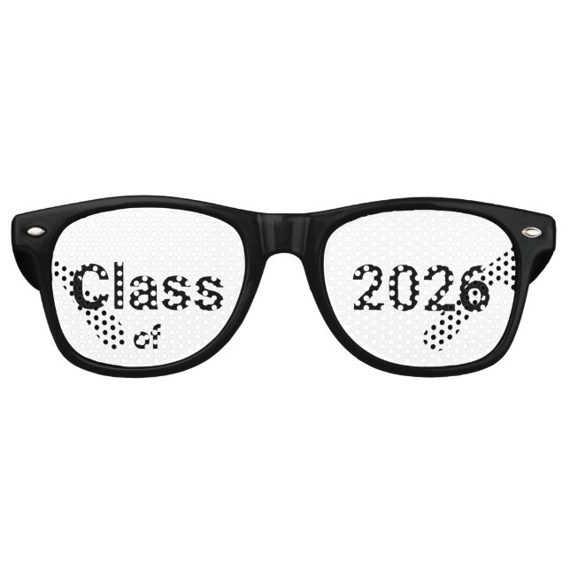 Gafas De Fiesta Retro Clase de graduación de 2026 para graduados (Anverso)